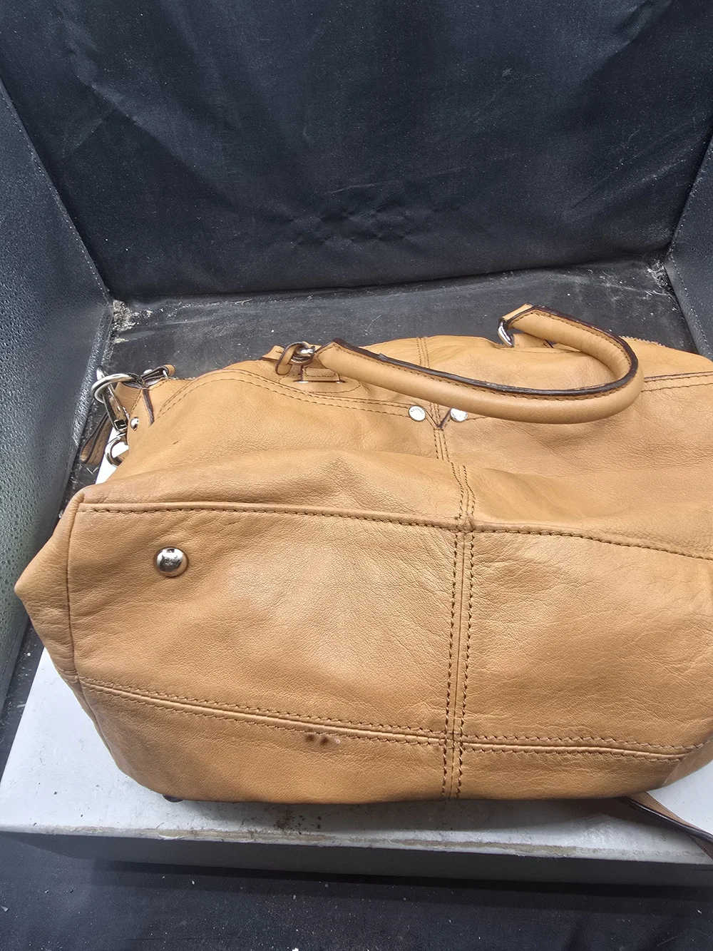 Tianello‎ Camel/Tan Leather Hobo Satchel